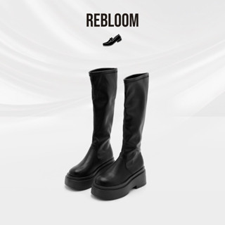 Boot nữ Rebloom - Bốt không khoá đế cao 7cm cổ cao 36cm chất da mềm mịn - giày xinh dành cho nữ