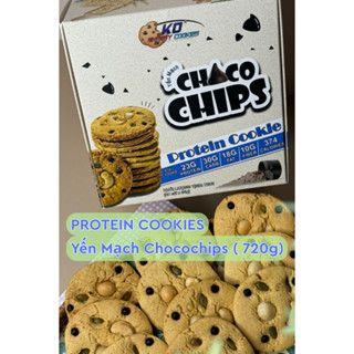 Bánh cookies protein, bánh quy ăn kiêng KD Shop vị yến mạch chocochip 720g (24 cái)
