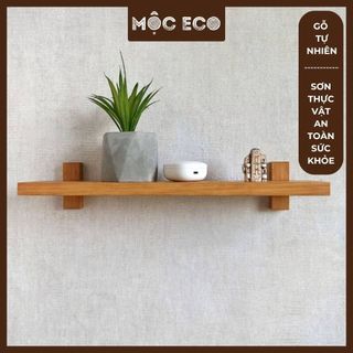  Kệ Gỗ Treo Tường Chân Ngang Tối Giản – Gỗ Tự Nhiên Sáng Màu Thiết Kế Thanh Lịch | Trang Trí Phòng Khách Đặt Cây Mini 