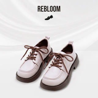 Giày nữ Rebloom - giày oxford đế cao 4cm thắt dây da lì 2 bản màu dễ phối R6083