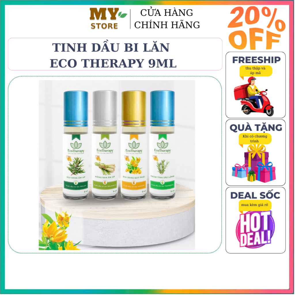 (Chính Hãng) Tinh Dầu Bi Lăn Eco Therapy 9ml