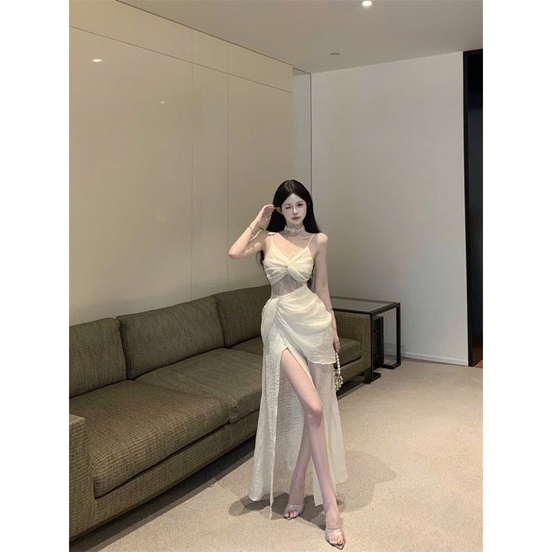 HTB STORE - DV4 ĐẦM VOAN 2 DÂY PHỐI REN BỤNG ĐI CHƠI ĐI TIỆC ĐI DU LỊCH CỰC XINH