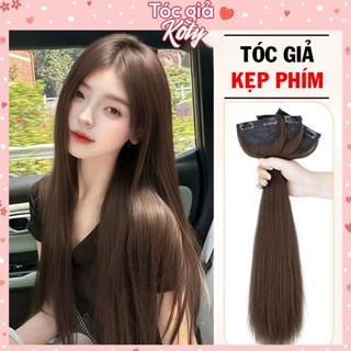 Combo 3 Tóc Giả Dài 60cm – Kẹp Phím Nửa Đầu Thẳng/Xoăn Tự Nhiên Cho Nữ