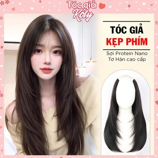  Tóc Giả Kẹp Phím Nửa Đầu Chữ U – Thẳng Xoăn Sóng Nước Dài 60cm Tự Nhiên Cho Nữ 