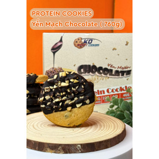 Bánh cookies protein, bánh quy ăn kiêng KD Shop vị yến mạch chocolate 760g (20 cái)