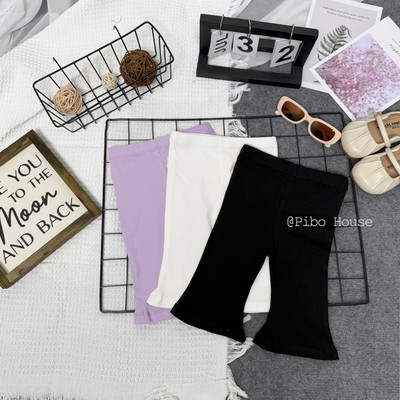 Quần Legging Đùi Bé Gái Kiểu Ống Loe Vải Zip Cao Cấp BabyBoo- Pibo Store - LN