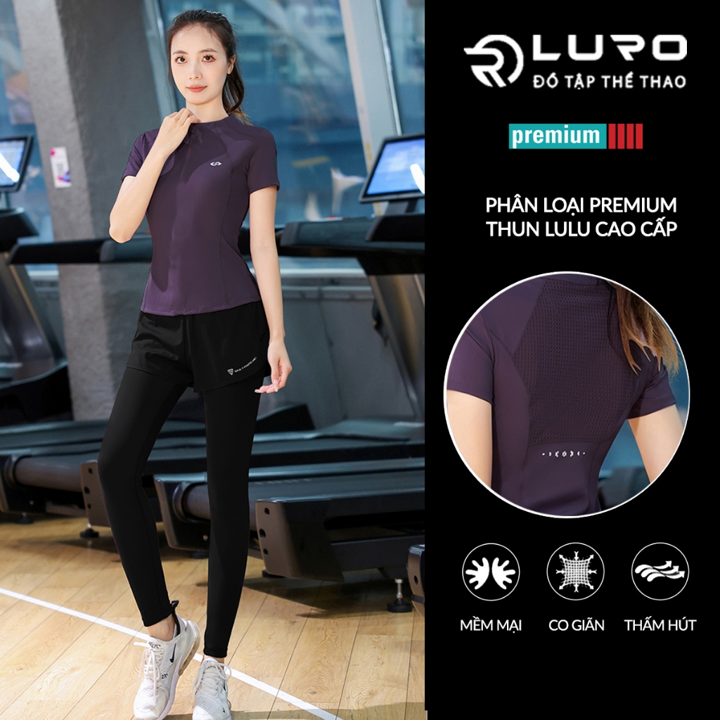 Sét đồ tập thể thao nữ Luro, tập gym yoga nữ chạy bộ, bộ đồ tập pickerball, aerobic chất đẹp - S96DN