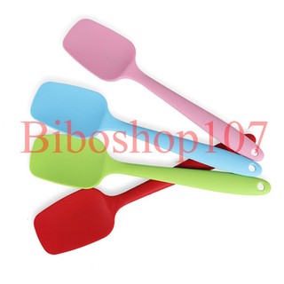 Phới thìa silicon khuấy trộn đồ ăn, làm bánh (Cây vét bột hình thìa)