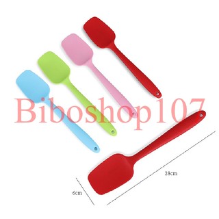 Phới thìa silicon khuấy trộn đồ ăn, làm bánh (Cây vét bột hình thìa)