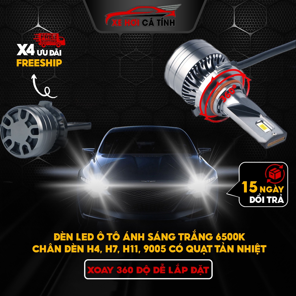 Đèn LED Canbus ô tô 9005 H11 H8 H9 H7, 9005 Bóng đèn pha LED 130W 16000LM Ánh sáng trắng 6000K