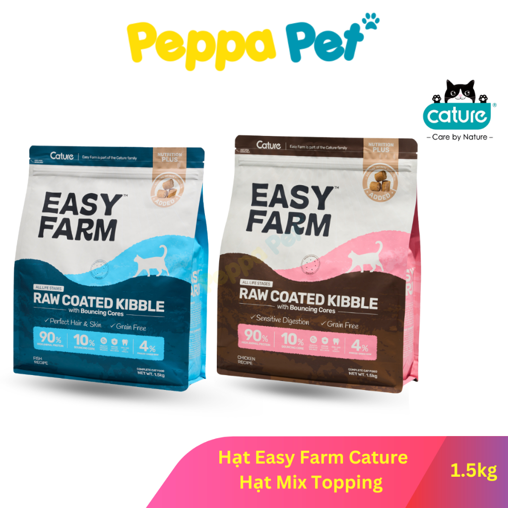 Hạt Cature Easy Farm Mix Toping Gà Sấy & Cá (1.5kg)