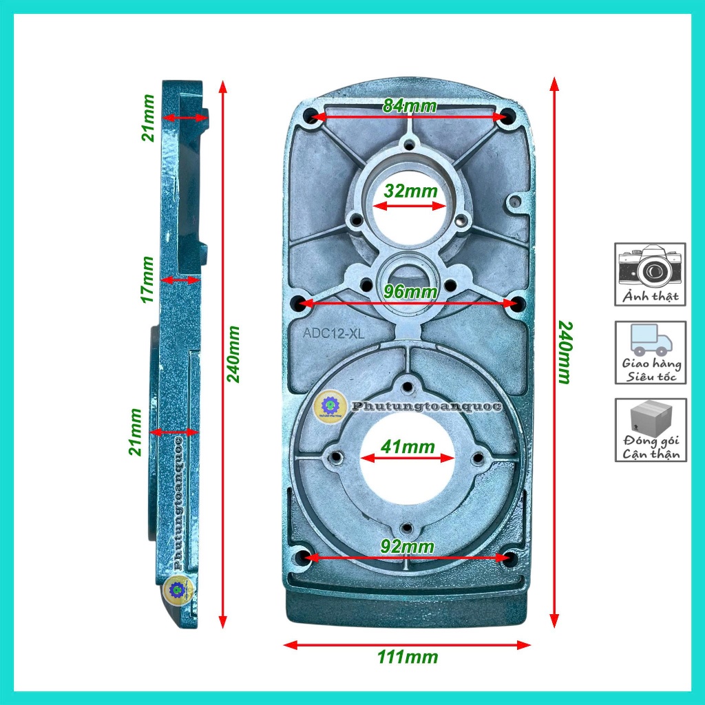 Mặt Bích Nhôm Máy Khoan Đục 30mm Hitachi PH65A, HiKOKI 65A, YAMASU YMS-65A Các Hãng TQ Khác Có Thế D
