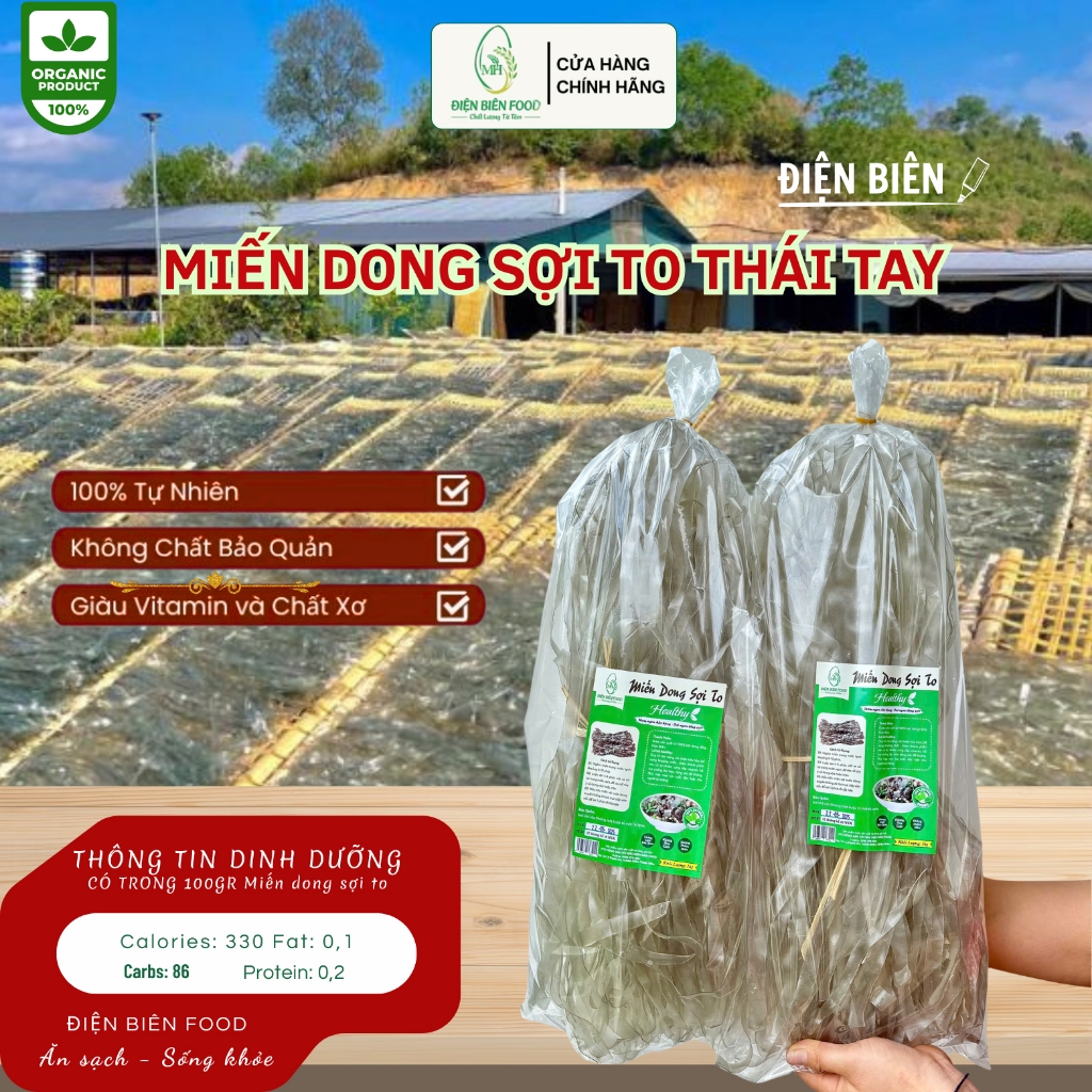 Miến Dong Sợi To Điện Biên 1kg - Điện Biên Food