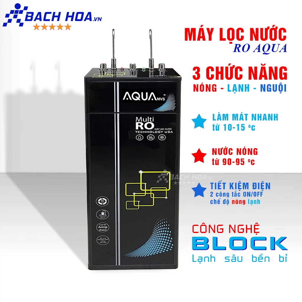 Máy Lọc Nước AQUA 2-3 chức năng NÓNG LẠNH NGUỘI Model 2 vòi Chính Hãng BH 12 tháng