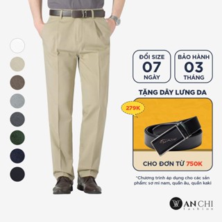 Quần kaki cotton cao cấp khỏe khoắn dành cho nam trung niên ANCHI - ACKKcotton2023