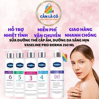 SỮA DƯỠNG THỂ CẤP ẨM, DƯỠNG DA SÁNG MỊN VASELINE PRO DERMA 250 ML