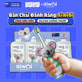 [MẪU MỚI] Bàn Chải Đánh Răng Aiwibi Cho Bé – Lông Siêu Mềm, Chống Trượt, Đầu Nhỏ Gọn, Dễ Thương