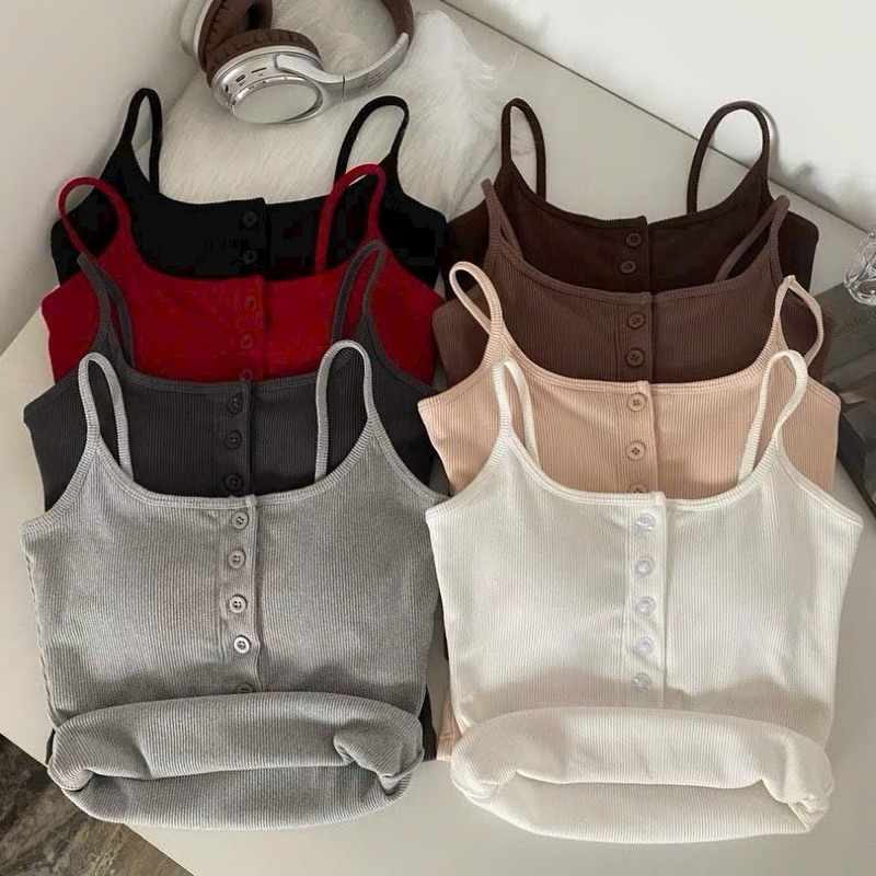 Áo 2 Dây Nữ Khuy Cúc