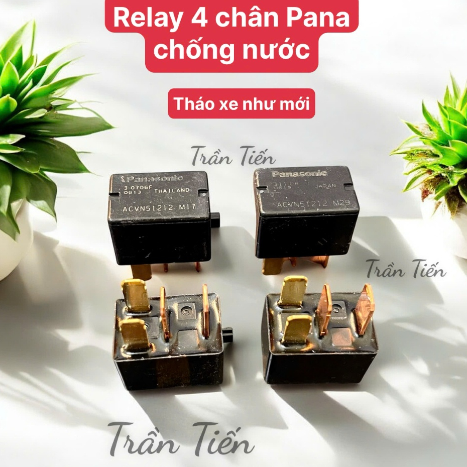 Relay Panasonic 4 chân , chống nước , max 100A ( tháo xe ) | Rơle nais , denso 4 chân 12V DC