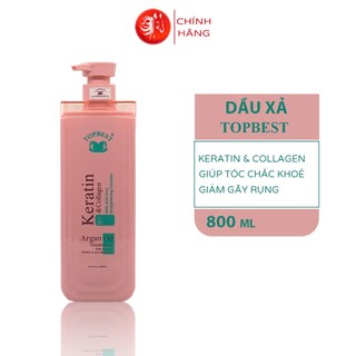 Dầu Xả TOPBEST Keratin & Collagen – Suôn Mượt Như Chăm Sóc Ở Spa - 800ml
