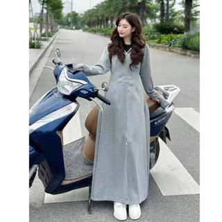 Áo dài chống nắng nữ dáng dài toàn thân chất UMI dày dặn mềm mát co giãn thoải mái