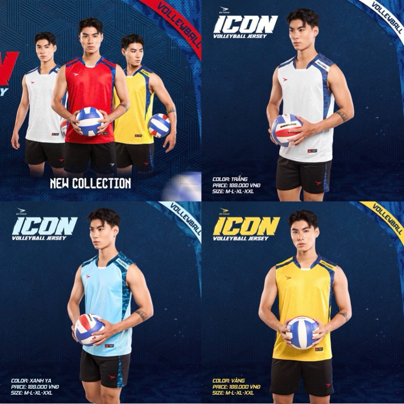 Bộ quần áo bóng chuyền Ba lỗ Beyono, áo bóng chuyền sát nách BEYONO ICON cho ngày hè năng động