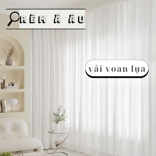  Rèm voan trắng Lụa - Siêu Mềm,Không Xuyên Thấu,Trang Trí Phòng Khách,Phòng Ngủ,Spa siêu đẹp 