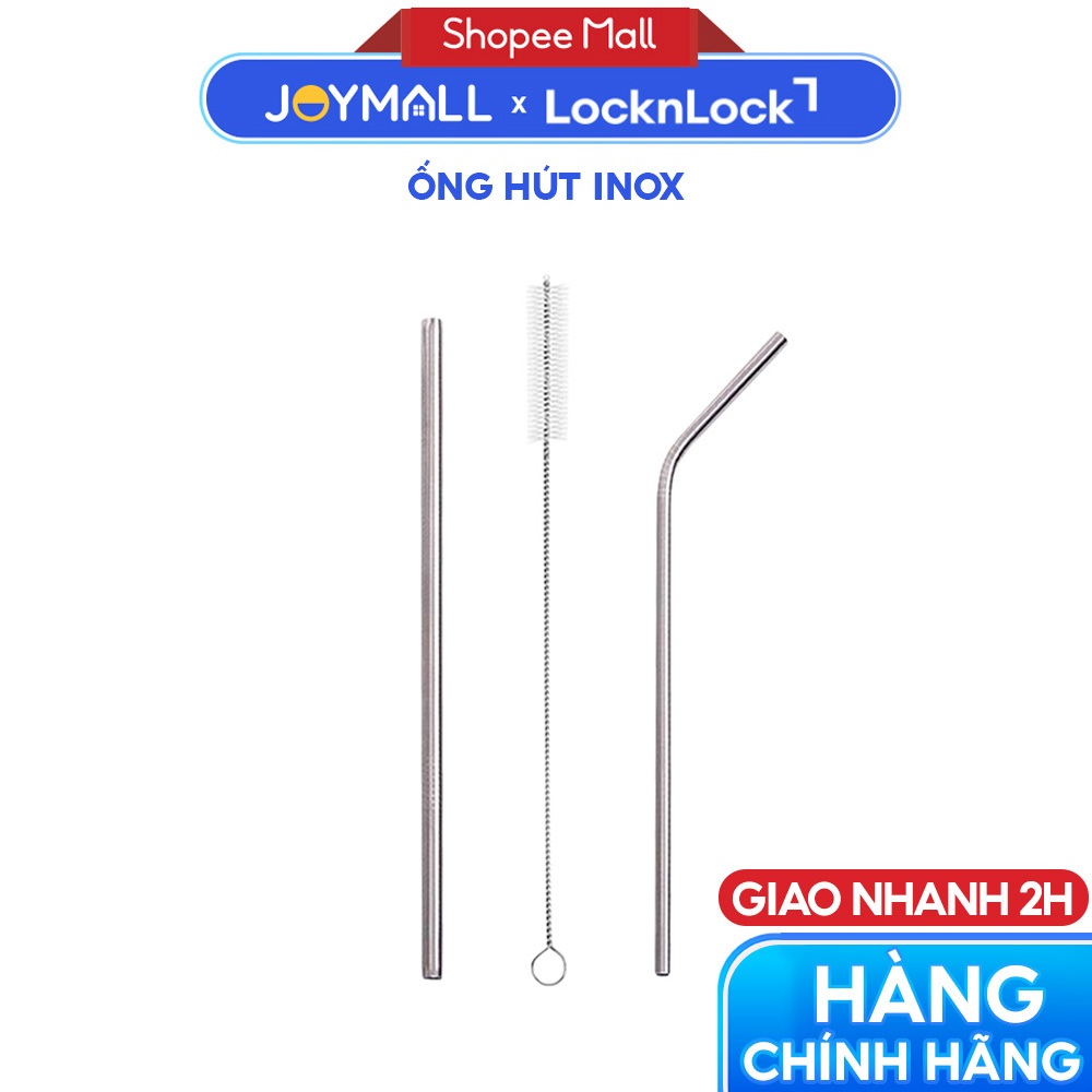 Ống hút inox loại ống hút thẳng, ống hút cong, cọ rửa ống hút - JoyMall