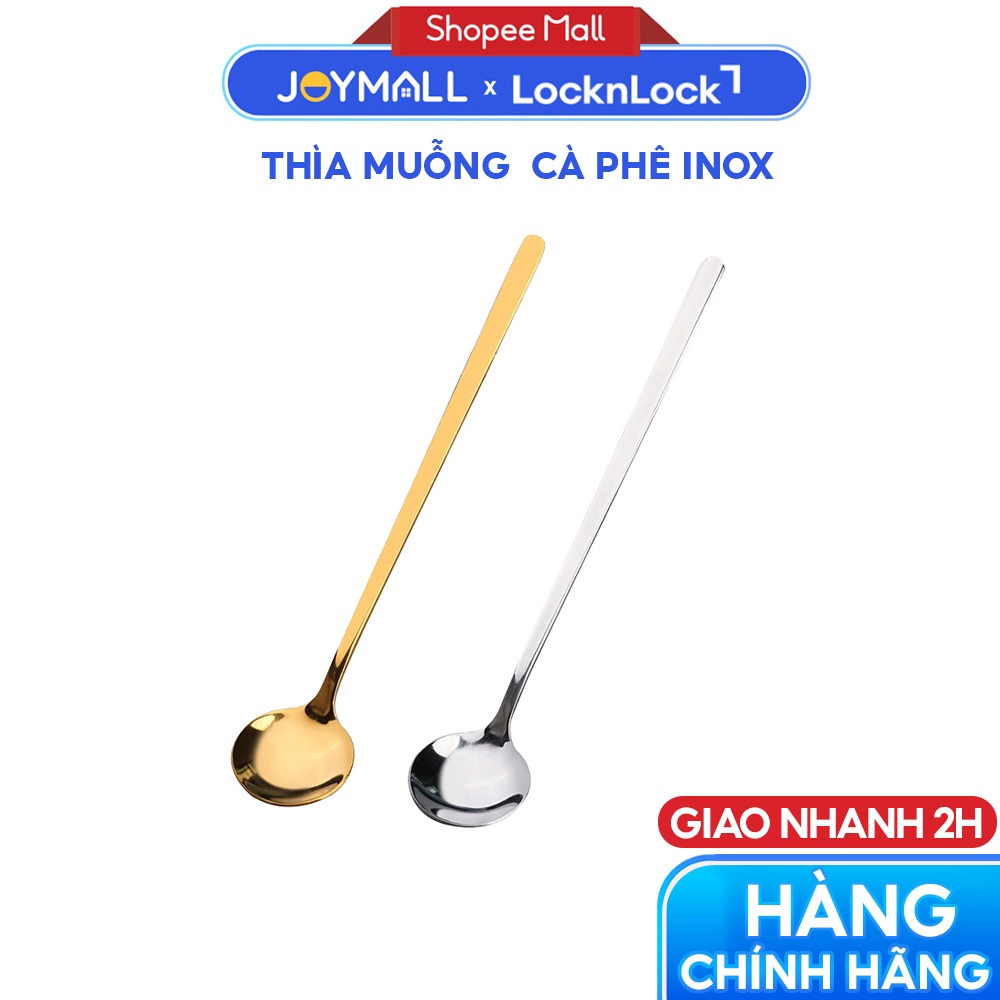 Thìa muỗng cà phê inox 17cm, thép không gỉ, hai màu vàng bạc sang trọng, tinh tế - JoyMall