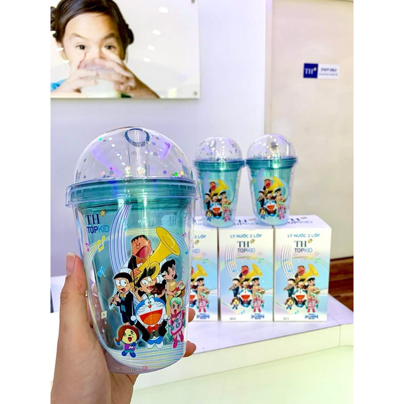Ly Nhựa 2 Lớp Doraemon Movie 43 Quà Tặng TH