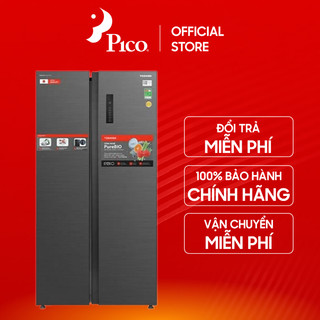  Tủ lạnh Side by Side Toshiba inverter 555 lít GR-RS696WI-PMV 60 -AG màu xám 
