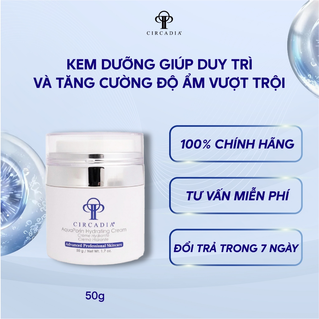 [Circadia] Kem dưỡng AquaPorin Hydrating Cream giúp duy trì và tăng cường độ ẩm vượt trội 50g