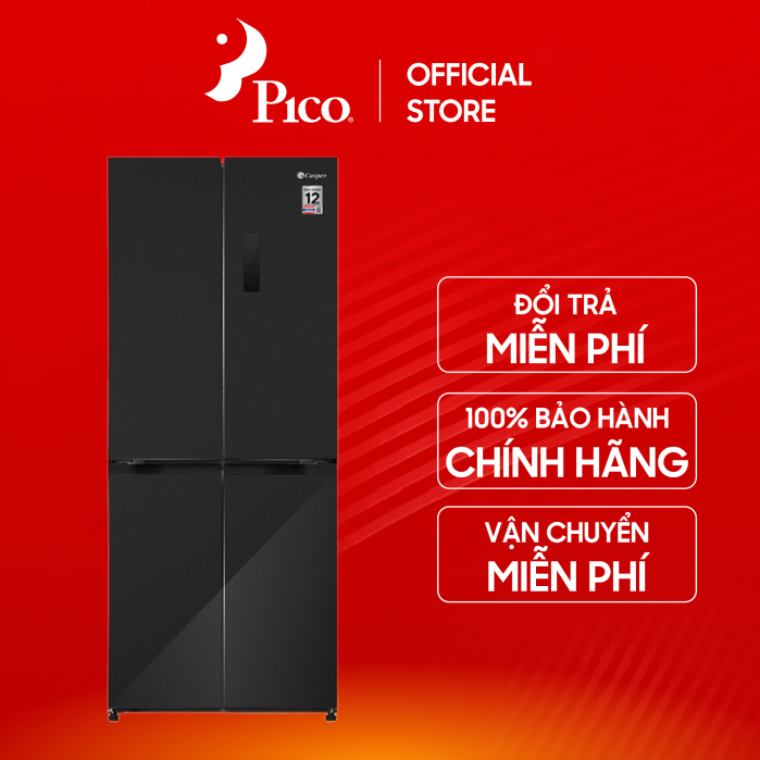 Tủ Lạnh Casper Inverter 430 Lít RM-D430GBS - Model 2025 - Mặt gương - Có ngăn đông mềm