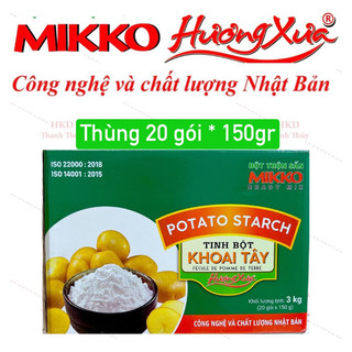  Thùng 20 gói Tinh bột khoai tây 150g Mikko Hương Xưa 