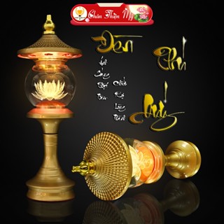 Đèn Thờ Phú Quý Hợp Kim Cao Cấp CHÂN THIỆN MỸ, Trang Trí Bàn Thờ, Đồ Thờ Cúng Phong Thuỷ M02