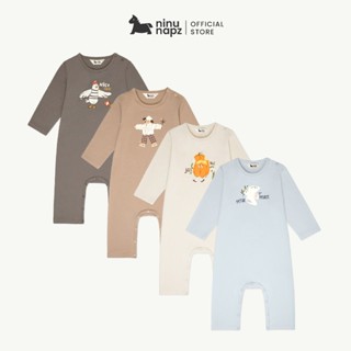  NinuNapz - Áo liền quần dài tay cao cấp cho bé từ 6M-24M - Vải sợi tre pha cotton siêu mềm mịn êm ái 