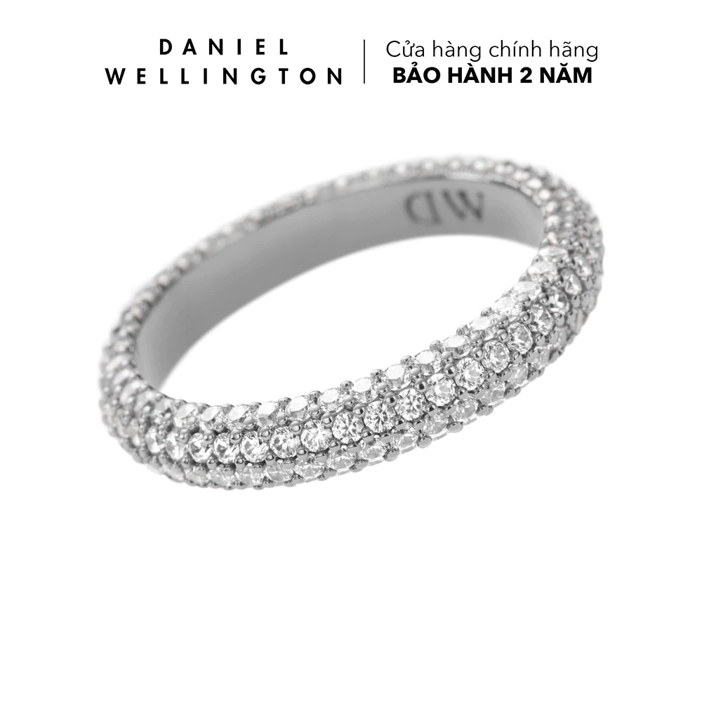 Nhẫn Daniel Wellington màu Bạc, đính 190 viên đá Cubic Zirconia - Pavé Crystal Ring Silver