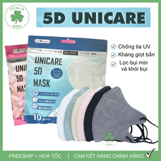 [Thùng 100 Cái] Khẩu Trang 5D Uni Mask UniCare 3 Lớp Kháng Khuẩn Hàng Chính Hãng Lọc Bụi Mịn
