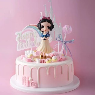 Công chúa Bạch tuyết nơ đỏ trang trí bánh kem, quà tặng sinh nhật cho bé kích thước 13cm