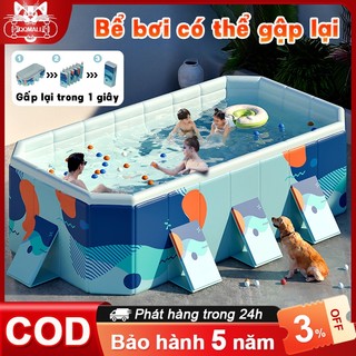  Bể Bơi Gấp Gọn Không Cần Bơm Hơi Hồ Bơi Cho Bé An Toàn Chắc Chắn Kích Thước Lớn Từ 