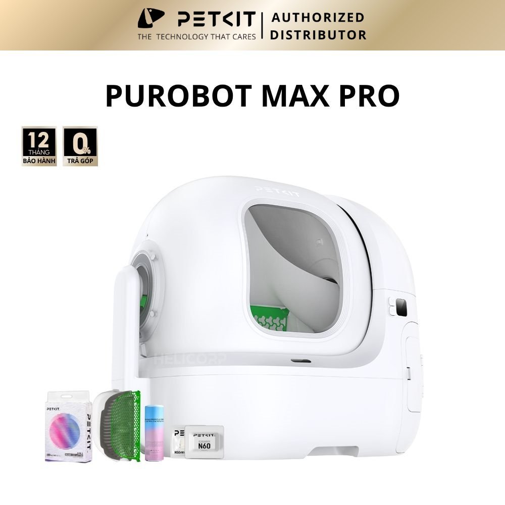 [Camera AI] Máy Dọn Phân Mèo PETKIT Purobot Max Pro Nhà Vệ Sinh Cho Mèo Dọn Cát Mèo Tự Động