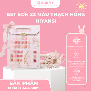  Set Sơn Móng Tay Gel Thạch Rabia Hiyansi 32 Màu Hồng - Chất Đậm Lên Chuẩn Có Bảng Màu 