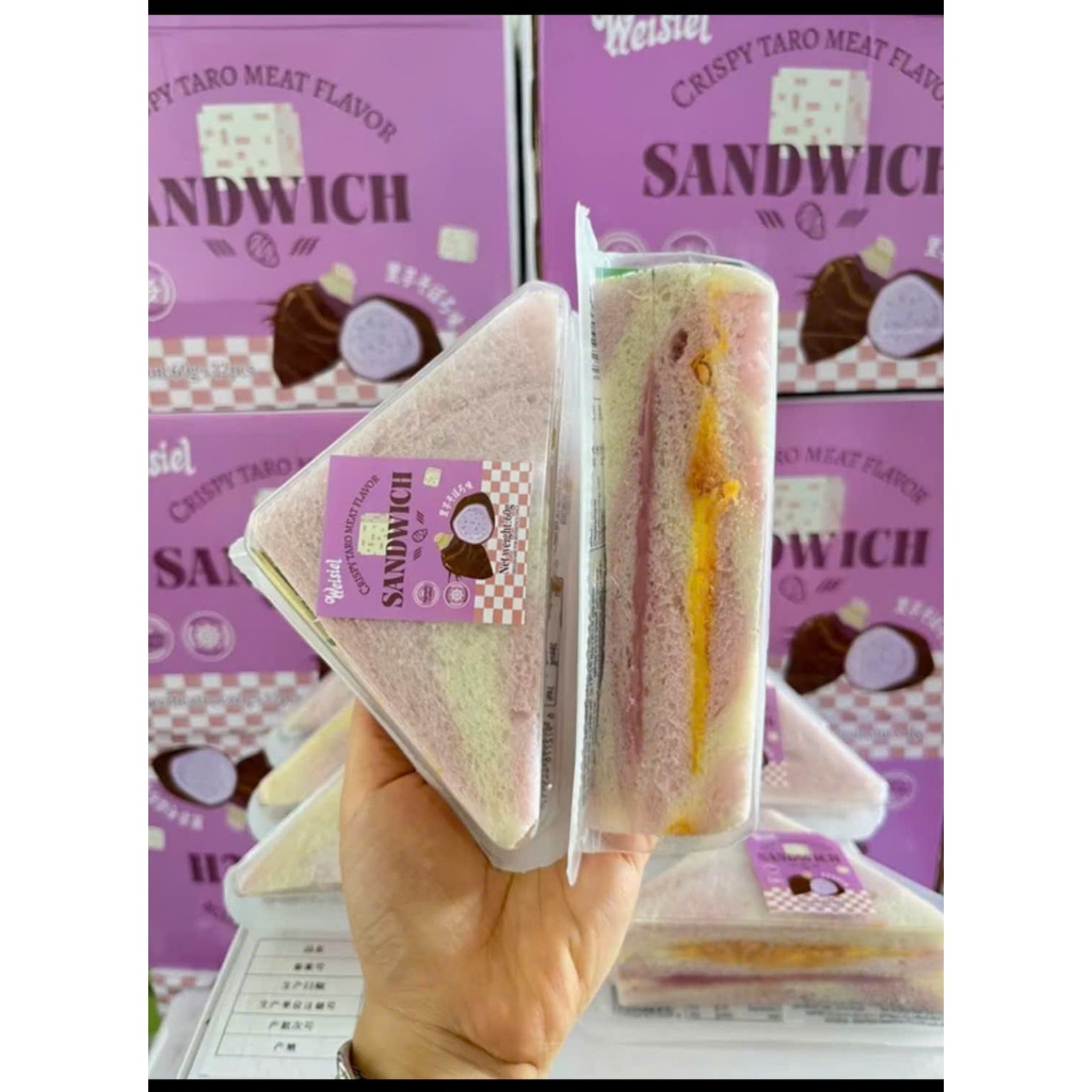 Thùng Bánh Sandwich Chà Bông Vị Khoai Môn, Bơ 2kg - Dùng Bữa Sáng, Ngon Miệng, Mang Đi Xa/Du Lịch