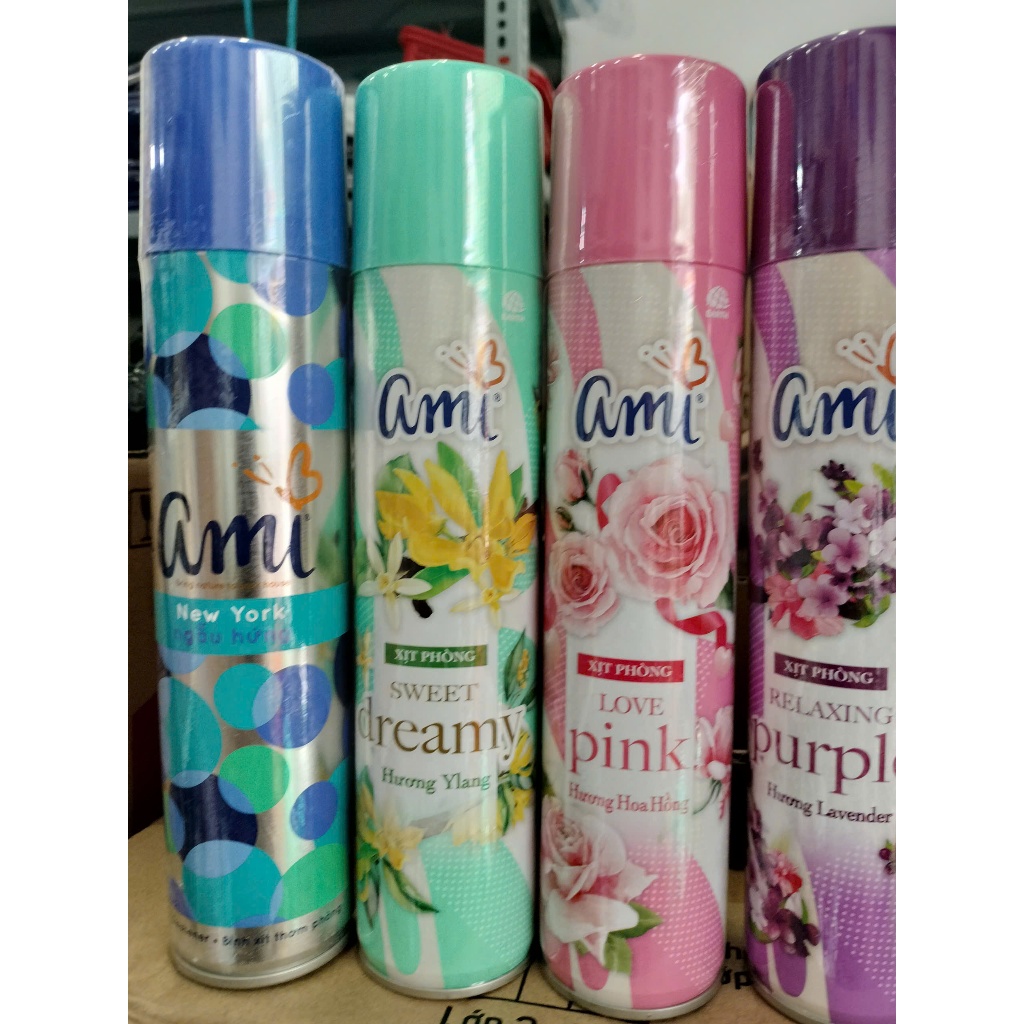 Combo 2 chai - 2 chai  Xịt phòng Ami 280ml (nhiều hương)