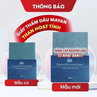 Giấy Thấm Dầu Mayan Than Hoạt Tính (100 Tờ)