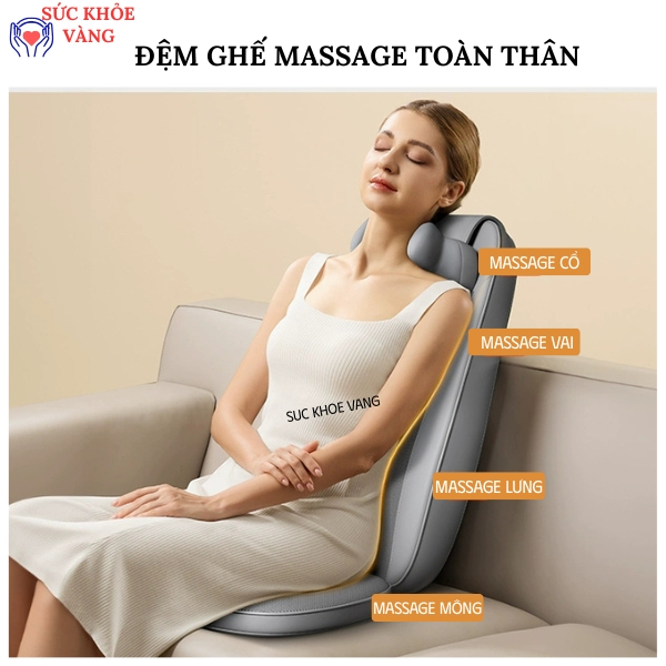 Ghế Massage Toàn Thân – Giảm Đau Vai Gáy, Lưng, Xoa Bóp Thư Giãn Có Nhiệt Hồng Ngoại