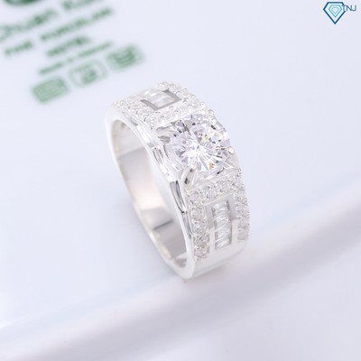 Nhẫn nam bạc 925 đính đá bản vừa cá tính NNA0819 - Trang Sức TNJ