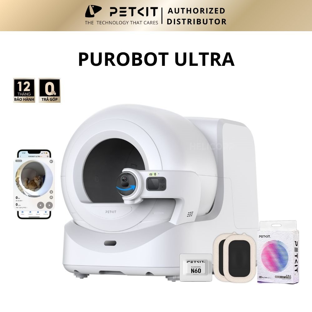 Máy Vệ Sinh Tự Động Cho Mèo PETKIT PUROBOT ULTRA, PUROBOT MAX PRO, Pura X, Máy Dọn Phân Mèo