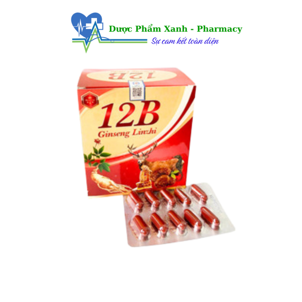 Viên uống 12B Ginseng Linzhi Giúp bổ sung sức khỏe, tăng cường sức đề kháng - Hộp 100 viên