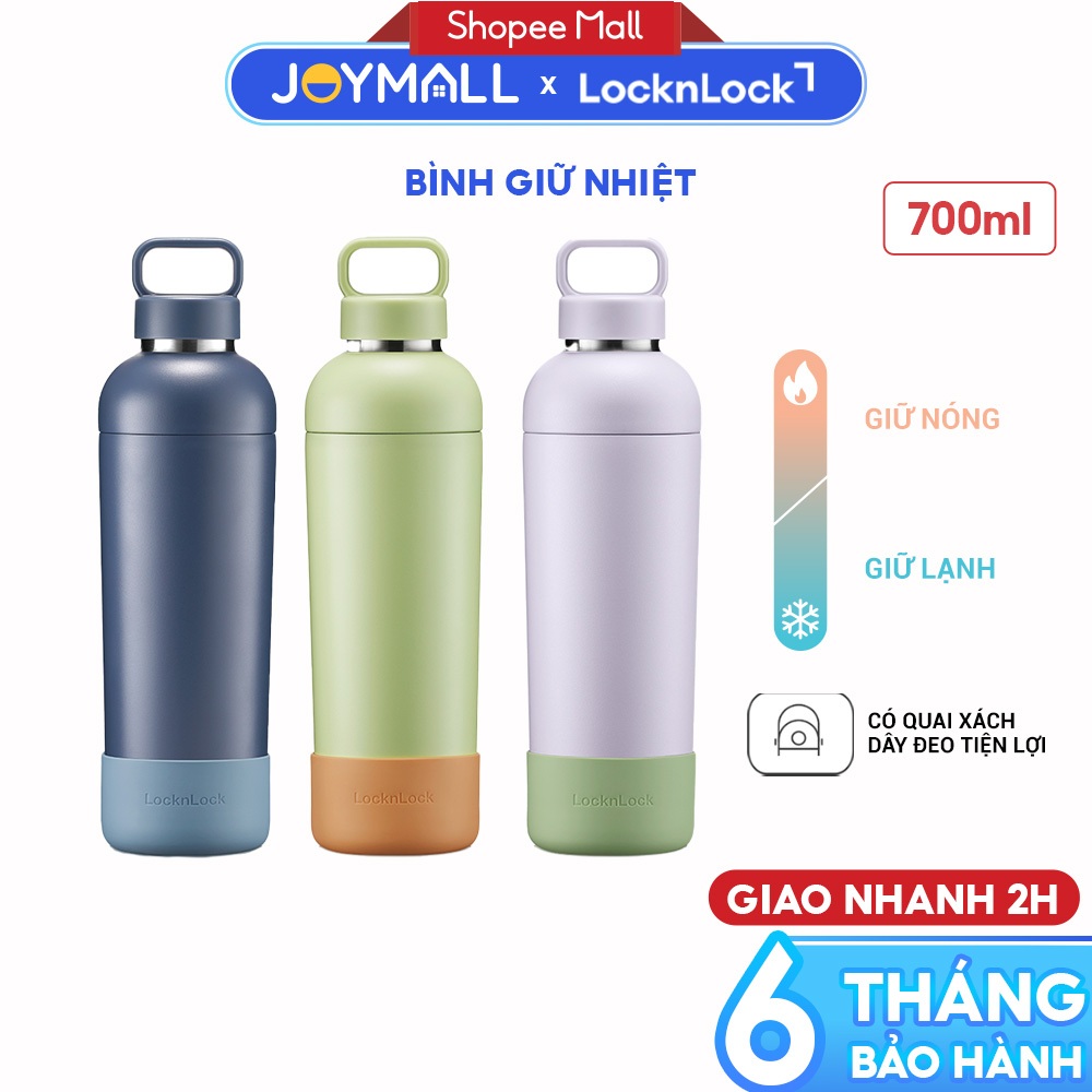 Bình giữ lạnh (KHÔNG GIỮ NƯỚC NÓNG) LocknLock Balance Fit Tumbler LHC4400 700ml, Hàng Chính Hãng, Inox 304 - JoyMall